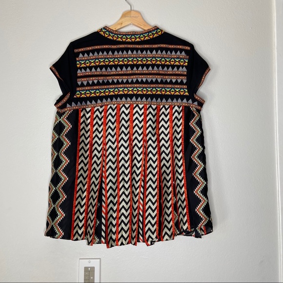 Anthropologie Chevron Enbroidered Top - Picture 4 of 10